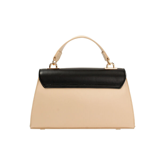 Bolso de mano mujer beige negro Primadonna Collection