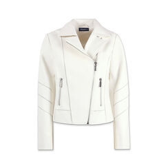 Giubbino donna bianco modello chiodo, Primadonna, 256500462EPBIANL, 001a