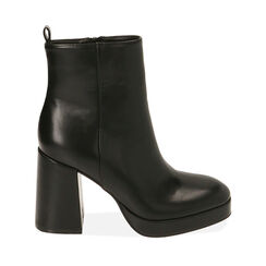 Bottines noires, talon 9,5 cm , 204908706EPNERO036, 001a