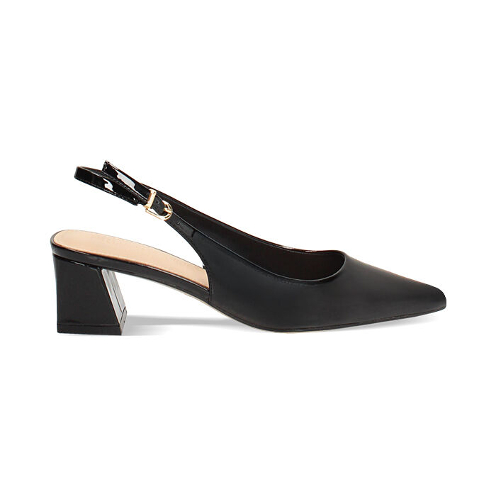 D&eacute;collet&eacute; slingback nere tacco 4,9 cm, Primadonna, 272752401VENERO039