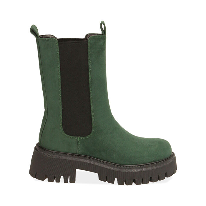 Botines Chelsea para mujer verdes en microfibra, tacón 5,5 cm | Colección  Primadonna Collection