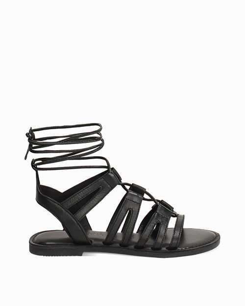 Sandali bassi neri eleganti, BLACK