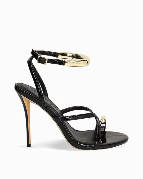 Sandali neri tacco 10,5 cm, BLACK