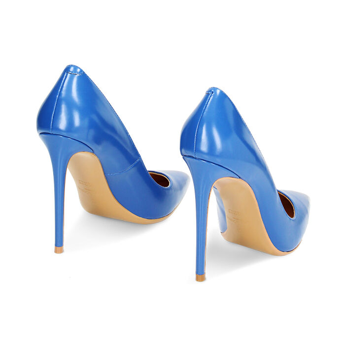 Décolleté Sandalo Tacco Blu Elettrico Décolleté Scarpe Con Il