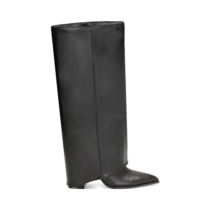 Stivali gambale largo con tacco store