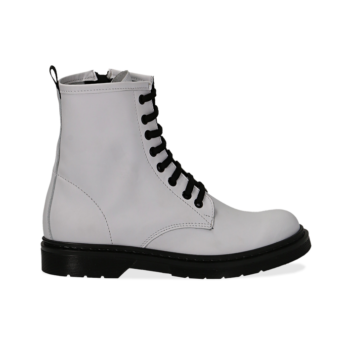 Anfibi Bianchi Da Donna Vera Pelle Primadonna Collection