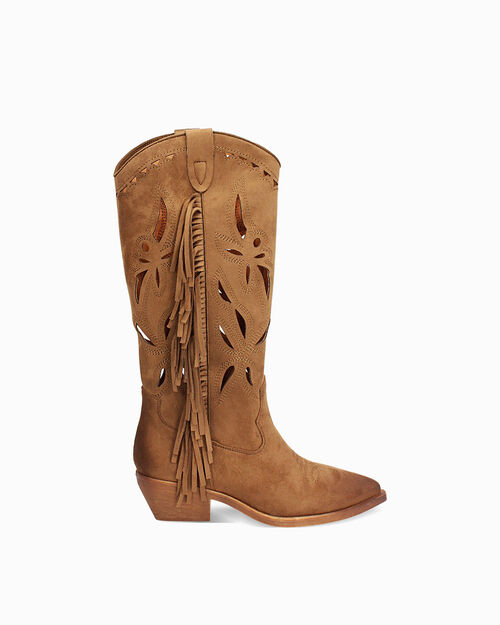 Botas texanas marrones tac&oacute;n 5 cm, BROWN