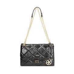 Borsa a tracolla nera con dettagli matelassè, Primadonna, 265700586EUNEROUNI, 001a