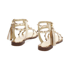 Sandales basses femme dorées en laminé, Primadonna, 254991823LMOROG035, 004 preview