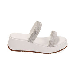 Ciabatte bianche, zeppa 5,5 cm, Primadonna, 214958616EPBIAN035, 001 preview