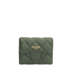 Portefeuille vert en matériau synthétique, Primadonna, 265702429EPVERDUNI, 001a
