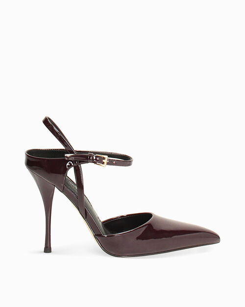 D&eacute;collet&eacute; bordeaux tacco 10 cm, BURGUNDY