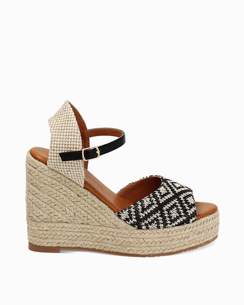 WOMEN SHOES WEDGE RAFIA NEPA, MULTI COLOR