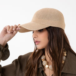 Sombrero beige-oro con detalles chic, Primadonna, 27B472509RFBEORUNI, 002a