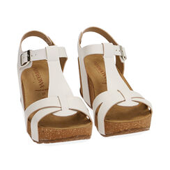 Sandalias blancas, cuña fussbett de 5,5 cm, Zapatos, 19M912002EPBIAN037, 002 preview