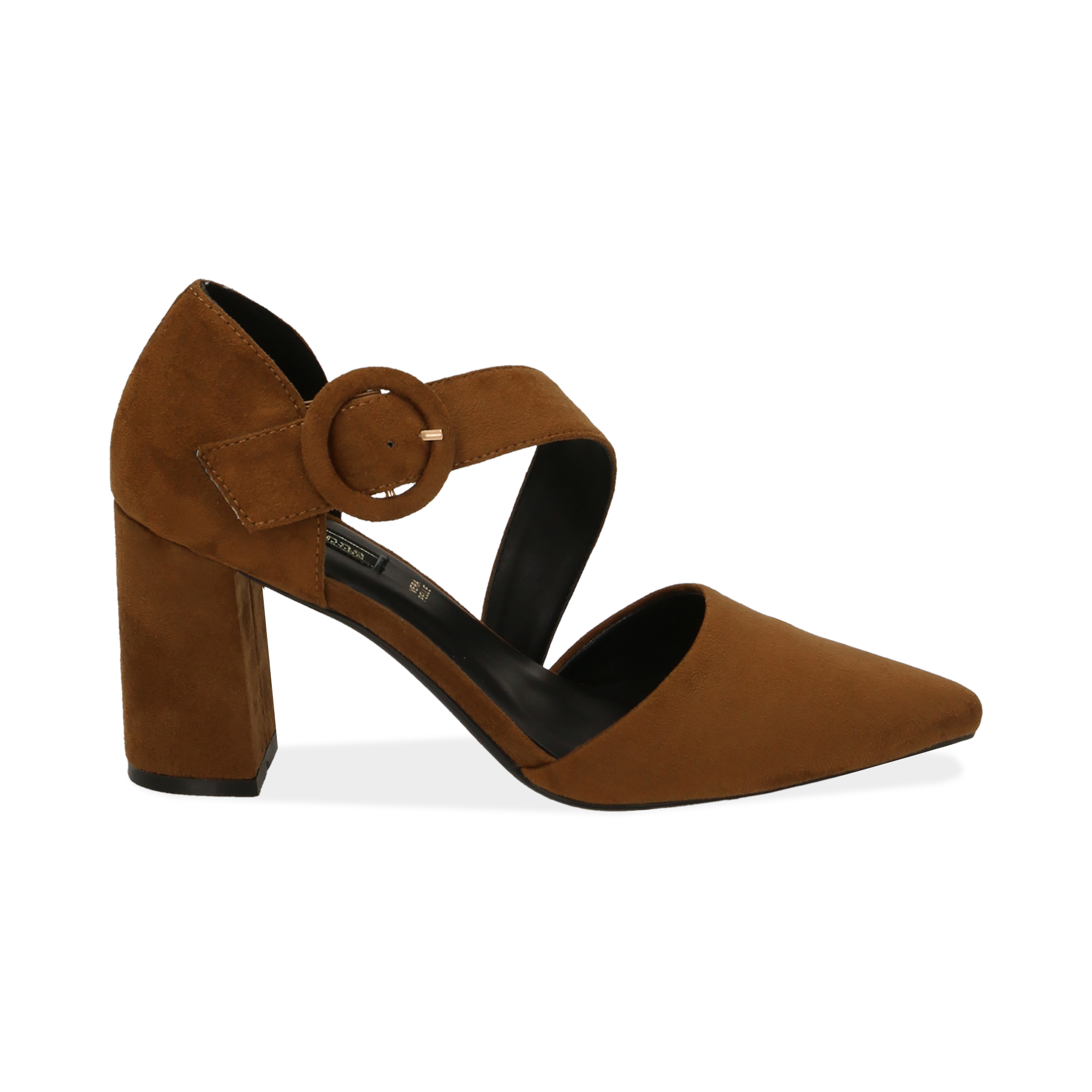 Décolleté cuoio in microfibra, tacco 8 cm | Primadonna Collection