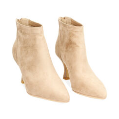 Tronchetti donna taupe in microfibra, tacco 7 cm, Primadonna, 253037036MFTAUP037, 003 preview