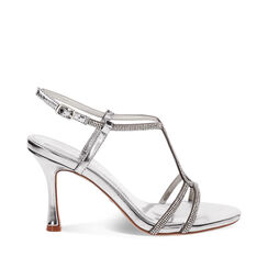 Sandale à talon femme argent en laminé, Primadonna, 254947875LPARGE035, 001a