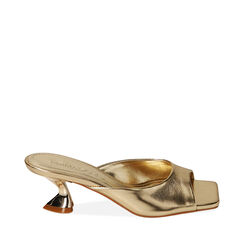 Mules oro, tacco 5,5 cm, Primadonna, 212100011LMOROG035, 001a