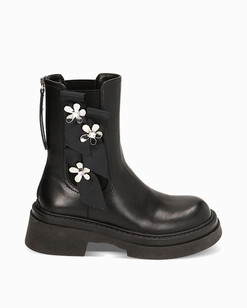 Stivaletti Chelsea con gemme, BLACK