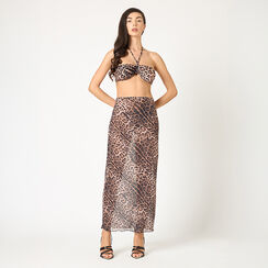 Copricostume donna leopard marrone in tessuto, Primadonna, 25L505555TSLEMAUNI, 002 preview