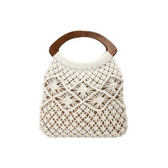 Sac à main femme crème en tissu, Primadonna, 255110504TSPANNUNI, 004 preview
