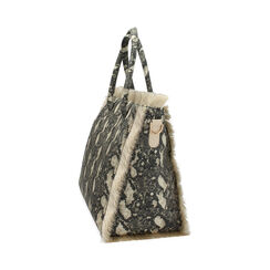 Bolso de hombro sint&eacute;tico efecto pit&oacute;n negro-beige con bandolera, Primadonna, 272351339CAPINBUNI, 003 preview