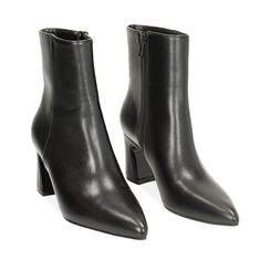 Tronchetto nero, tacco largo 7,5 cm, Primadonna, 244909513EPNERO036, 002a