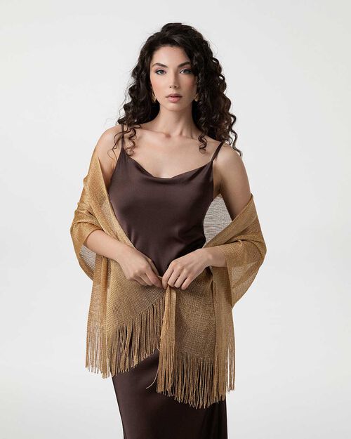 ACCESSORI PASHMINA TESSUTO OROG, GOLD