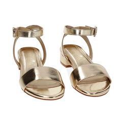 Sandali bassi oro in laminato, Ultime occasioni, 234891903LMOROG036, 002 preview
