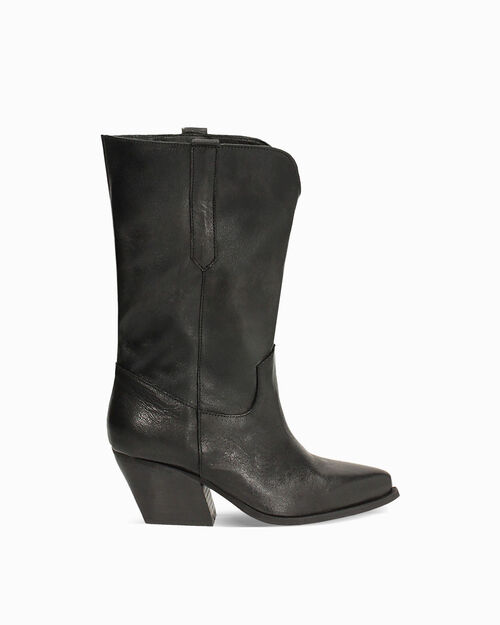 Stivali texani in pelle neri, BLACK