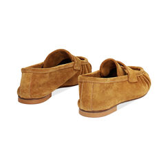 Mocassino in camoscio cognac, Primadonna, 27T327041CMCOGN036, 003 preview