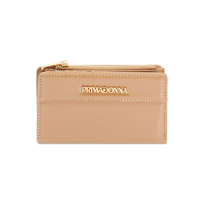 Portafoglio camel in vernice Primadonna Collection