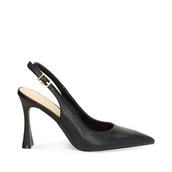 Décolleté slingback donna nere, tacco 9,5 cm, Primadonna, 252141201EPNERO035, 001a
