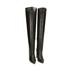 Botas por encima de la rodilla negras, tacón de 9,5 cm., Primadonna, 203072301EPNERO035, 002a
