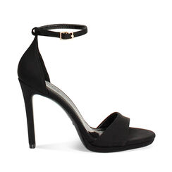 Sandale &agrave; talon femme noire avec plateau, Primadonna, 252133410LYNERO036, 001a