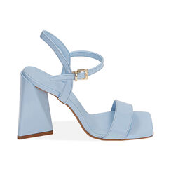 Sandali celesti in vernice, tacco 10 cm , Primadonna, 19N202320VECELE036, 001 preview