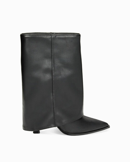 ZAPATOS BOTAS CA&Ntilde;A CORTA SINTETICO NERO, BLACK