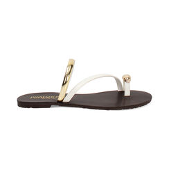 Sandalias planas para mujer blancas, Primadonna, 254995616EPBIAN035, 001 preview