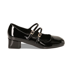 Décolleté nere in vernice, tacco 4 cm, Primadonna, 224907902VENERO036, 001 preview