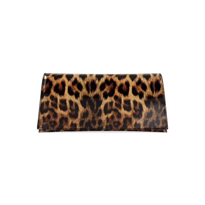 Pochette donna leopard in vernice, Primadonna, 255126220VELEOPUNI