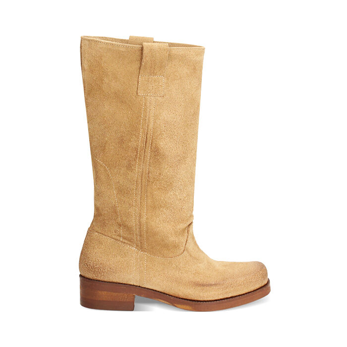 Biker in camoscio taupe, Primadonna, 273413702CMTAUP036