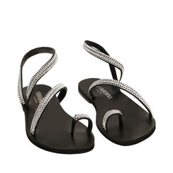 CALZATURA SANDALI BASSI SINTETICO NERO, Primadonna, 214916830EPNERO035, 002a