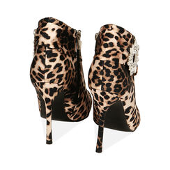Bottines en satin léopard, talon 10,5 cm , Primadonna, 202186104RSLEOP038, 003 preview