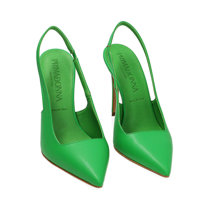 Decollete donna slingback verdi tacco 11 cm Primadonna Collection