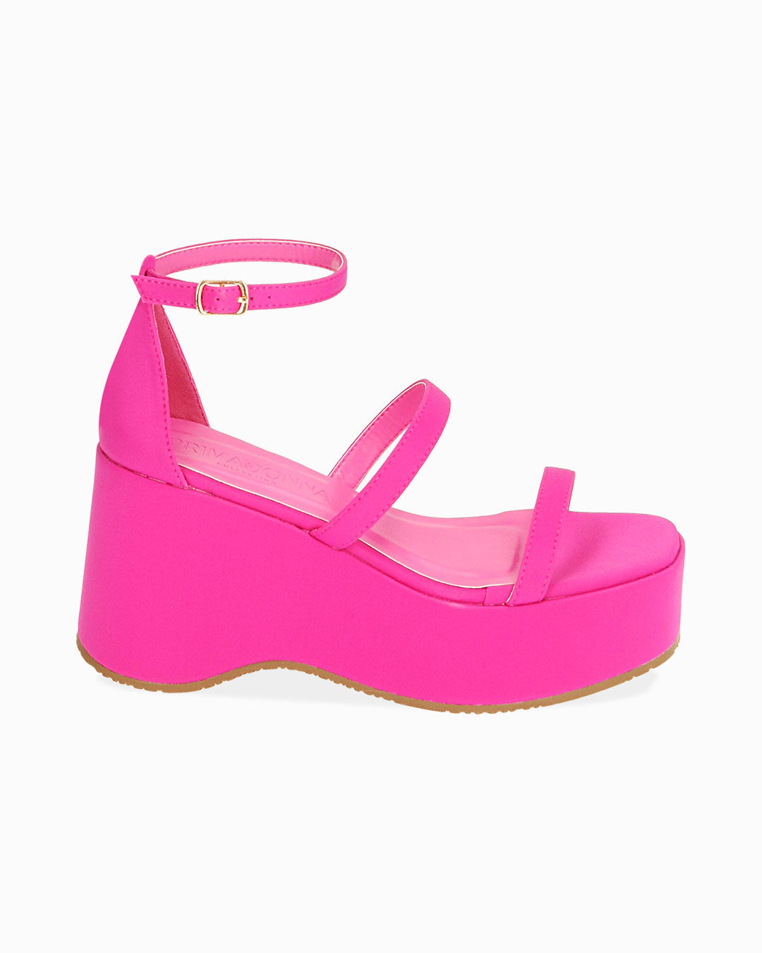 Sandali fucsia in tessuto, tacco 9 cm