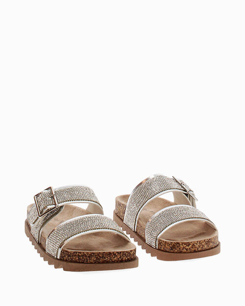 Fussbett argento con pietre scintillanti, SILVER