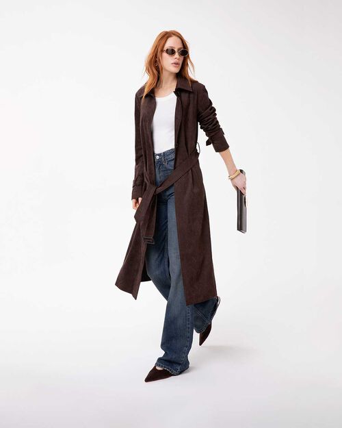 Trench testa di moro con design sofisticato, DK BROWN