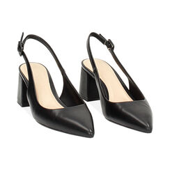 Décolleté slingback femme noires confortables, Primadonna, 252121506EPNERO036, 003 preview