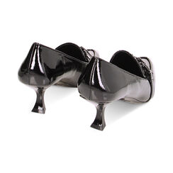 Mocassini neri in naplak, tacco 5,7 cm, Primadonna, 224934908NPNERO036, 003 preview